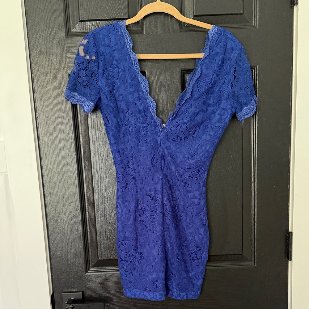 Tobi Royal Blue Lace Mini Dress